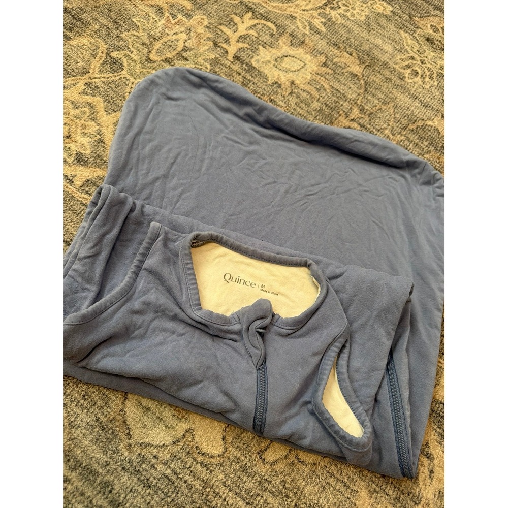 Quince Bamboo Sleep Bag Sleep Sack 0.5 Tog Blue